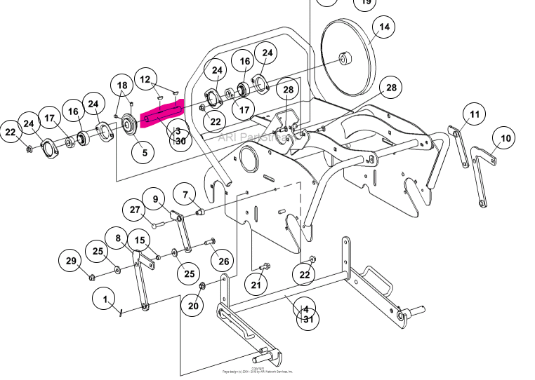 2703101 Ryan Lawnaire Jackshaft | DRMower.ca