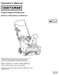 C950-52484-0 Manual for Craftsman Single-Stage Snow Thrower