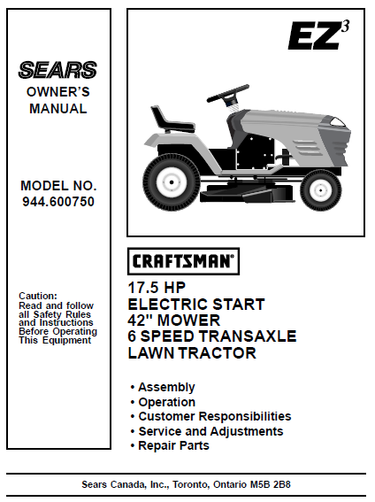 Craftsman lawn discount tractor parts store