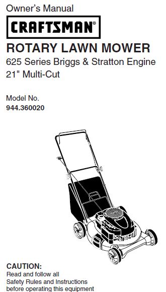 944.360020 Manual for Craftsman 21