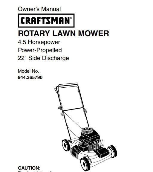 Craftsman 4.5 deals horsepower lawn mower