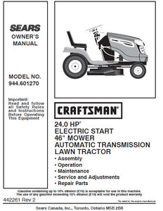 944.601270 Manual for Craftsman 24 HP 46