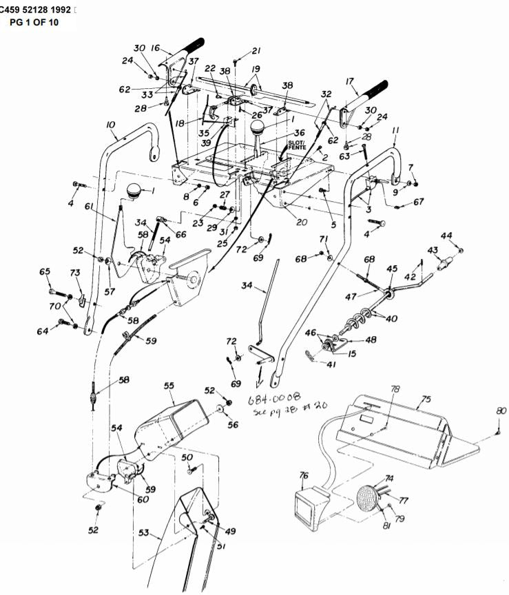 C459-52128 Parts List for Craftsman Track Snowblower 1992 — DR Mower Parts