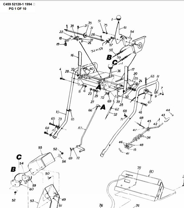 Craftsman c459 lawn online mower parts