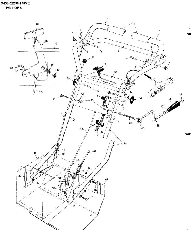 C459-52250 Parts List for 1983 Sears Craftsman Snowblower — DR Mower Parts