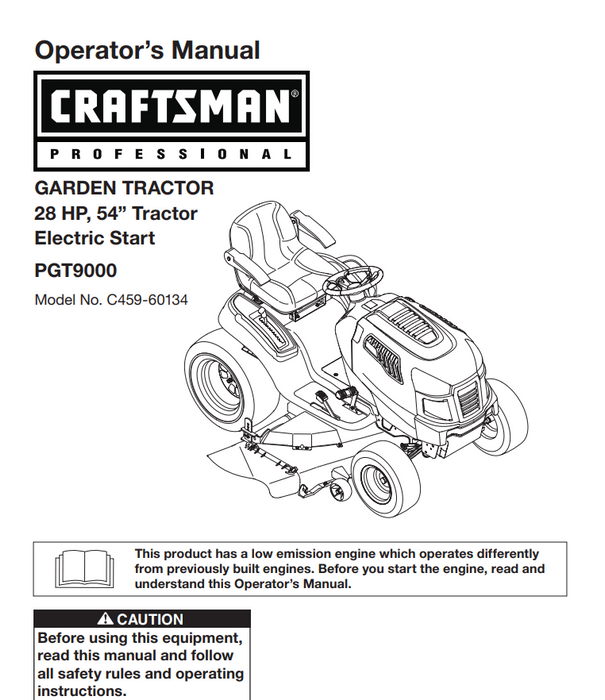 C459 60134 Craftsman Lawn Tractor DR Mower Parts